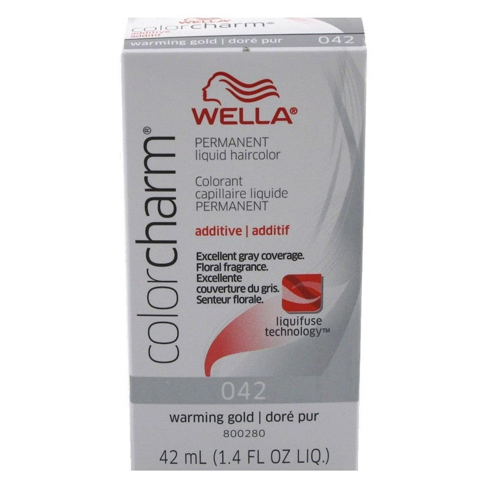 Wella Color Charm Liquid Hair Permanent color 042 Warming Gold, 1.4 Oz